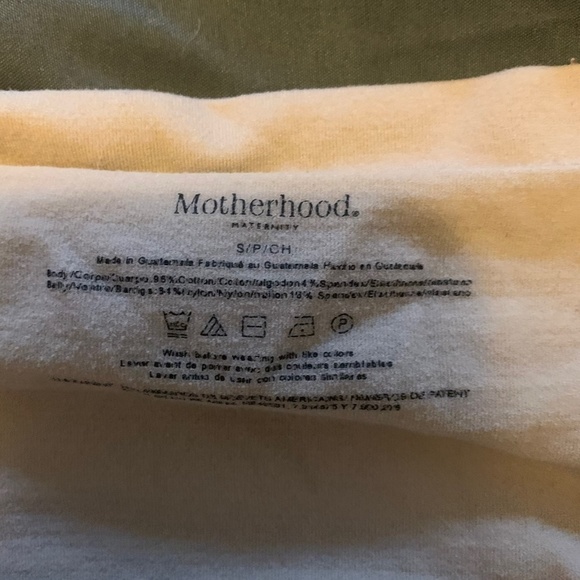 Motherhood Maternity Burgundy Leggings With Full Tan Panel Size Small (796) - Picture 7 of 7